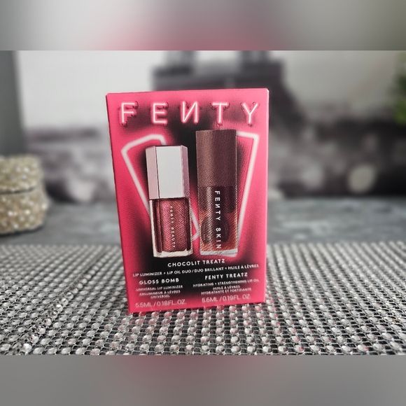 Fenty Beauty by Rihanna Chocolit Treatz Lip Luminizer + Lip Oil Duo-NEW - Picture 5 of 10